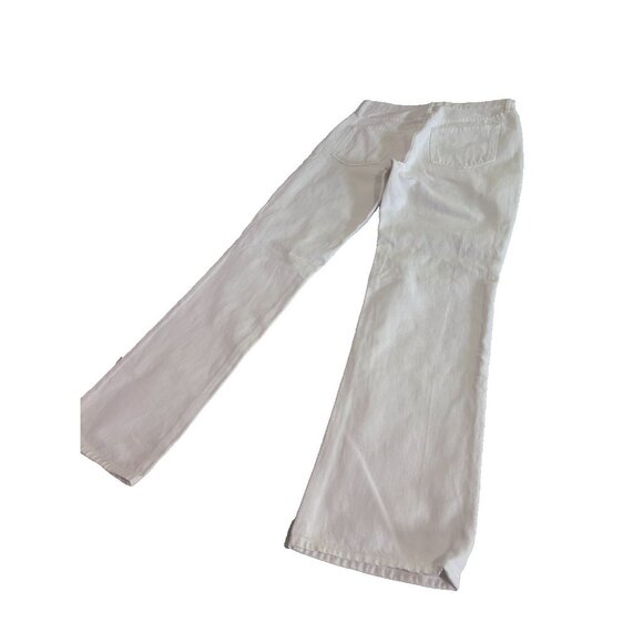 NWT Frame White Distressed Le Jane High Rise Straight Fit Jeans Size 27 - Picture 5 of 12
